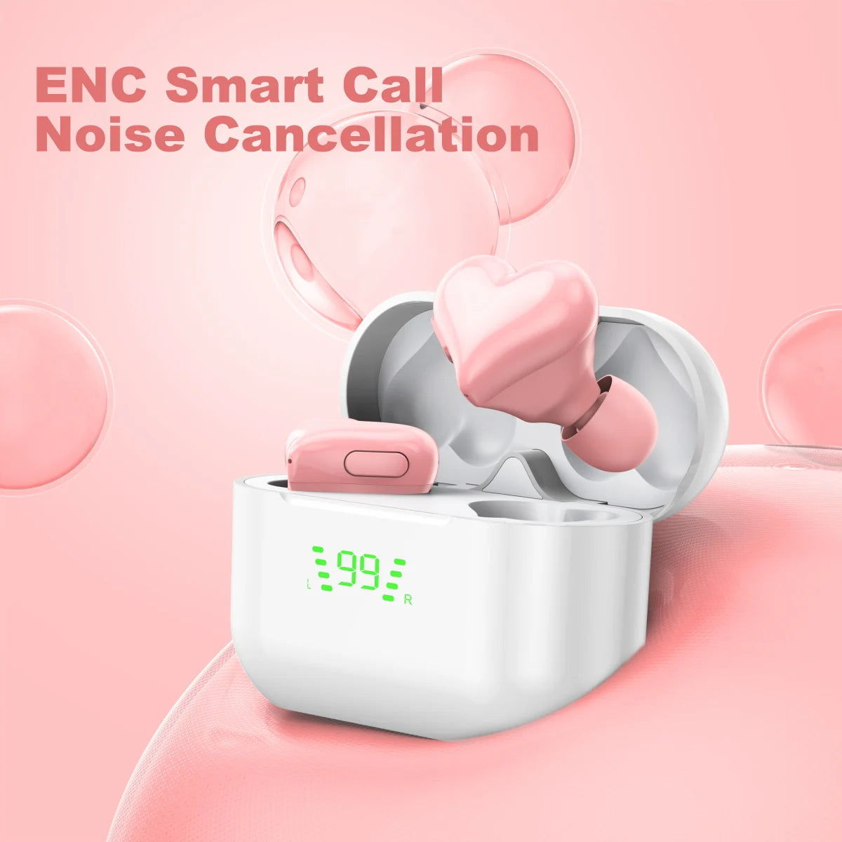 Beautiful wireless bluetooth headset Girls like fashion sports earbuds Built-in microphone headphones For Android/iPhone