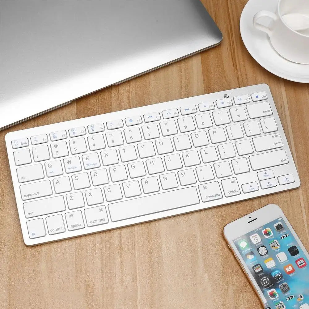 Hot Ultra-Slim 78 Keys Wireless Bluetooth-Compatible Keyboard F...