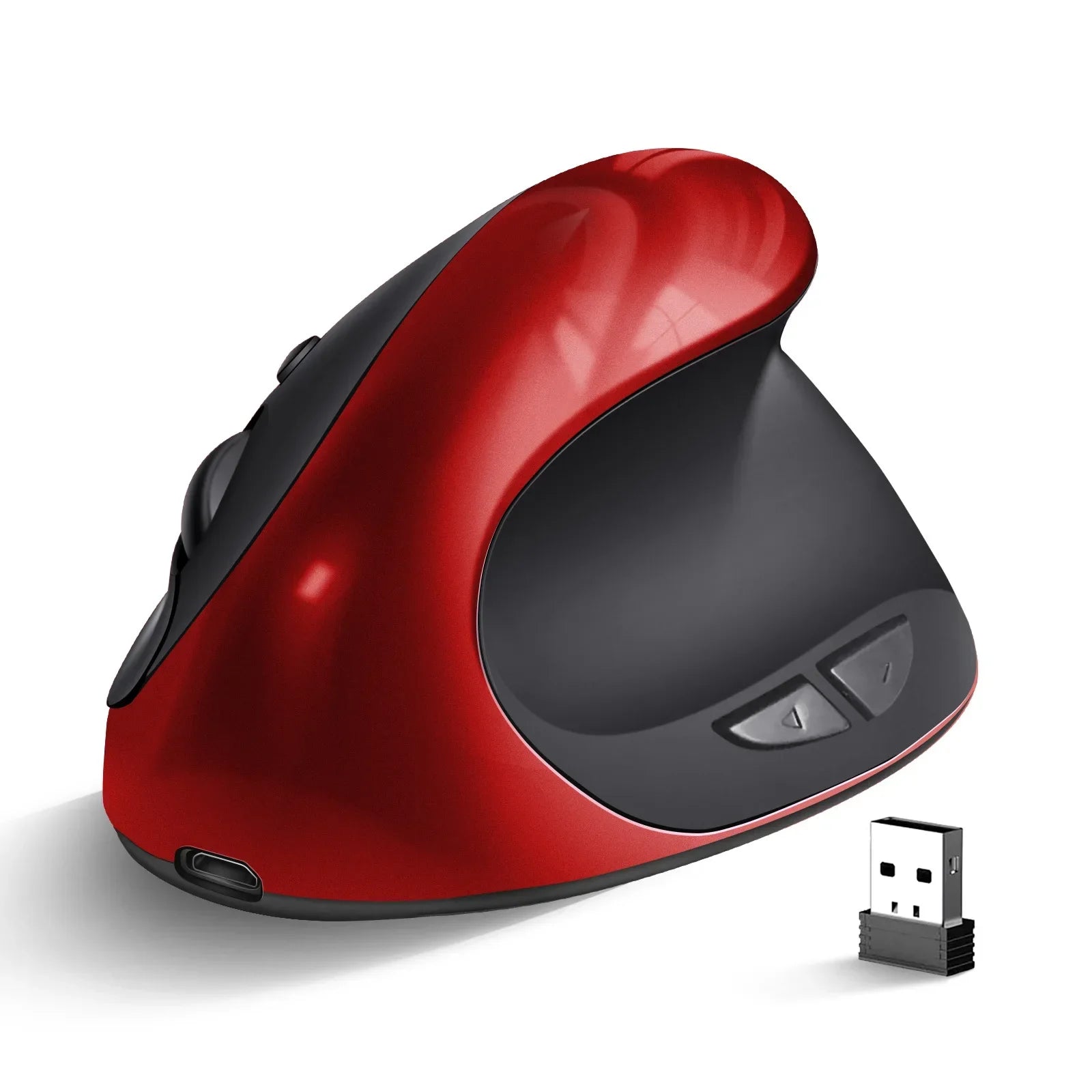 BTS-908 Hot Selling Rechargeable Vertical Mice Ergonomic Wireless Mouse 2.4G USB Receiver 1600 Adjustable DPI 6 Buttons Mouse