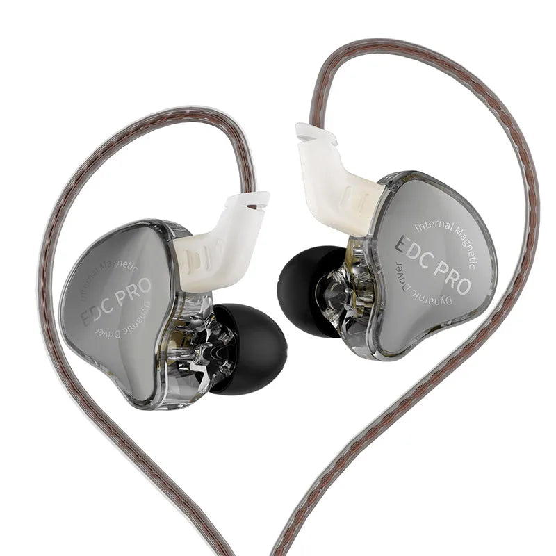 KZ EDC PRO Earphone Professional High-Sensitivity Large Dynamic Earbuds HiFi Bass Music IEM Headphone 2Pin Detachable Cable