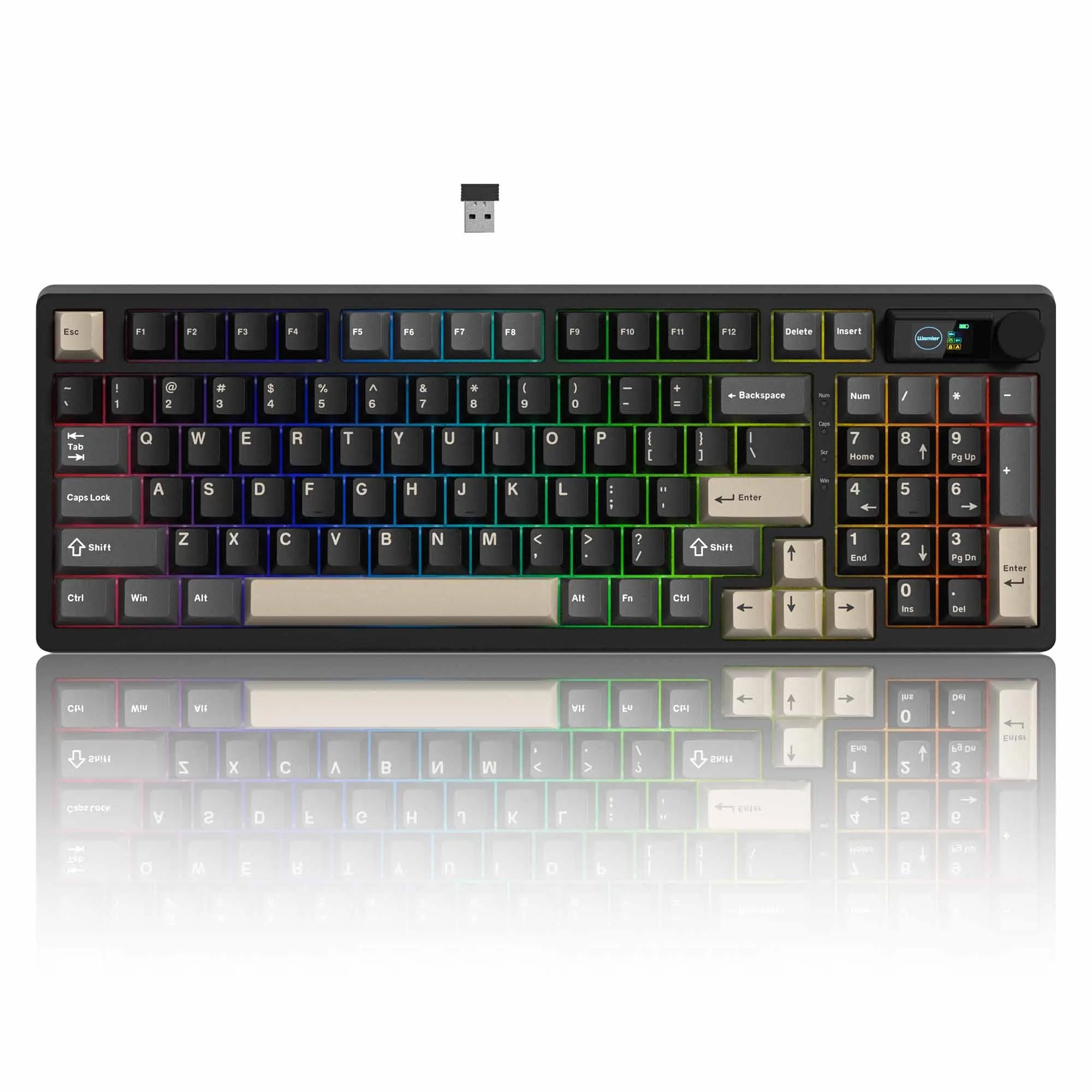 Womier M98 96% Retro 3 Mode Wireless Mechanical Keyboard With S...